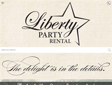 Tablet Screenshot of libertypartyrental.com